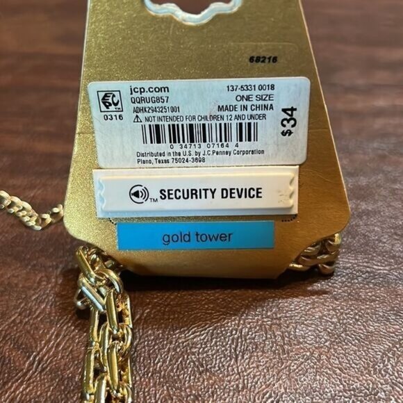 Monet Gold Tone Chain Link Necklace - Picture 5 of 7